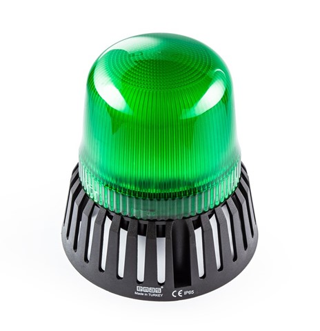 IT Serisi Yeşil 24V AC/DC Buzzerlı LED Tepe Lambası 120mm